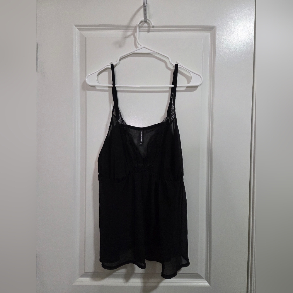 Torrid Black Lace Babydoll with Shorts Lingerie